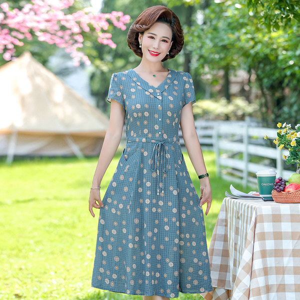 เดรสวัยผู้ใหญ่40-60ปี เดรสคุณแม่ ชุดเดรสทำงานวัยผู้ใหญ่ แบรนด์ MAMA DRESS