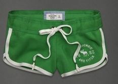 กางเกงขาสั้น กางเกงฟิตเนส กางเกงโยคะ Abercrombie สีเขียวแก่ ขอบขาว no 93812_9