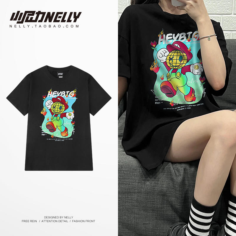 เสื้อยืดคอกลม ผู้ชาย เสื้อยืดผู้ชายเกาหลี เสื้อยืดเกาหลี แบรนด์ NELLY