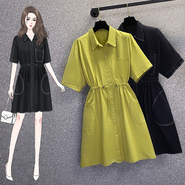 เดรสคนอ้วน เดรสสาวอวบ ชุดเดรสคนอ้วนวัยรุ่น BY PLUS SIZE Girl