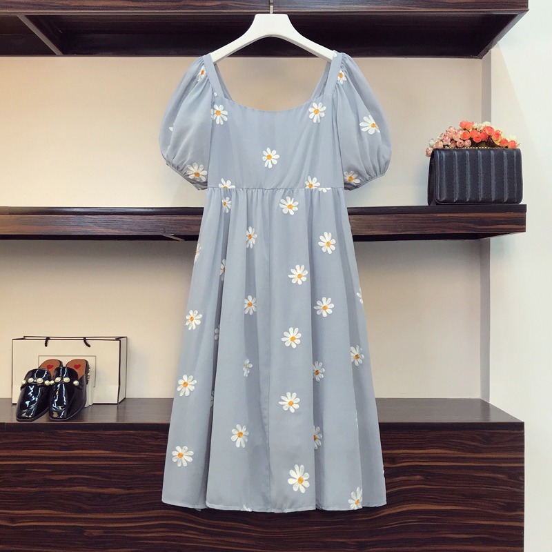 เดรสแขนสั้น มีไซส์ L-4XLอก 38-47 นิ้ว ใส่ได้ทั้งสาวหุ่นดีน่ารักจนถึงสาวอวบพลัสไซส์