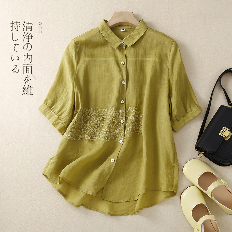 เสื้อลินิน เสื้อผ้าฝ้ายลินิน เสื้อเชิ้ตผ้าลินิน