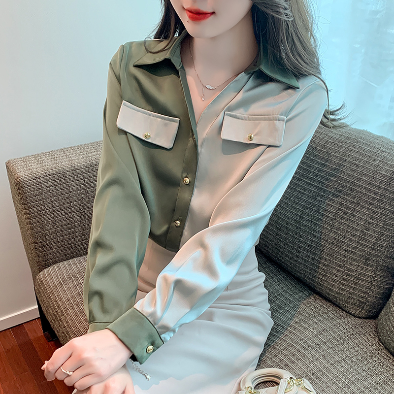 เสื้อเชิ้ตผู้หญิงแขนยาว เสื้อเชิ้ตผู้หญิงใส่ทํางาน 390 บาทต่อชิ้น ฟรีค่าจัดส่ง
