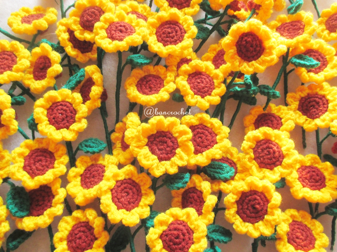 ทานตะวันถักโครเชต์ Crochet Sunflowers