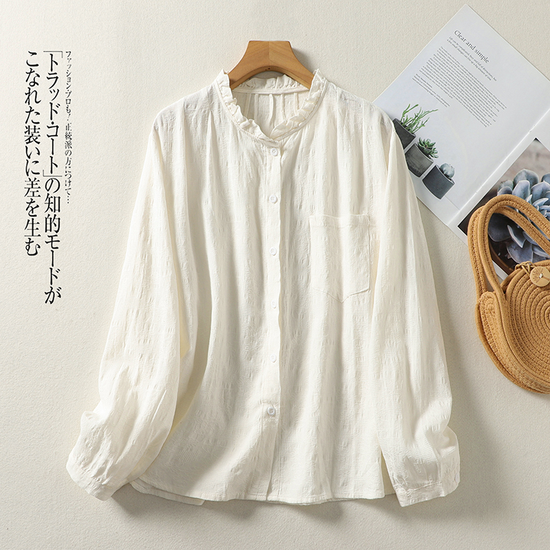 เสื้อลินิน เสื้อผ้าฝ้ายลินิน เสื้อเชิ้ตผ้าลินิน S M l XL จากแบรนด์ ZIMO