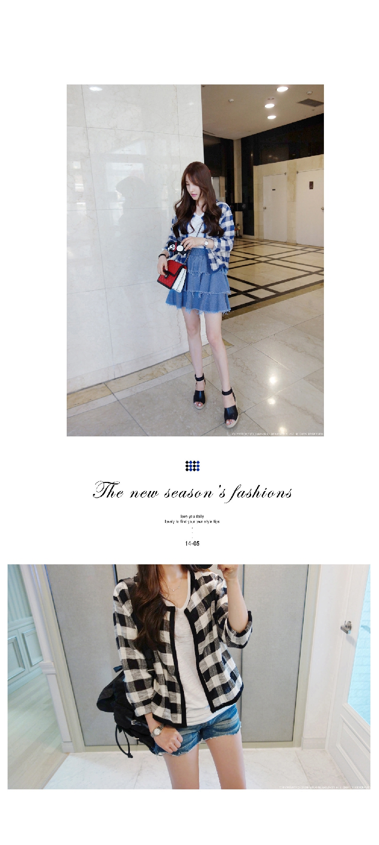 เสื้อคลุมลายสก๊อต แฟชั่นเกาหลี พร้อมส่ง น่ารัก same pic