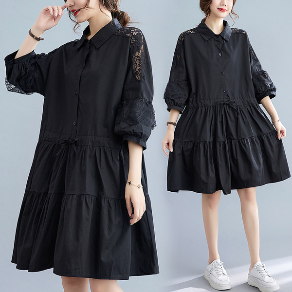 เสื้อลินินคนอ้วน เสื้อทีเชิ้ตคนอ้วนผู้หญิง เสื้อทีเชิ้ตตัวใหญ่ By Literary Plus size