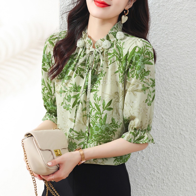 เสื้อเชิ้ตผู้หญิงแขนยาว เสื้อเชิ้ตผู้หญิงใส่ทํางาน 390 บาทต่อชิ้น ฟรีค่าจัดส่ง