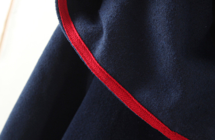 Japan style coat พร้อมส่ง โค้ทกันหนาว ทรงญี่ปุ่นน่ารัก ผ้าสำลีผสมสักหลาด บุซับในกันลม กรม