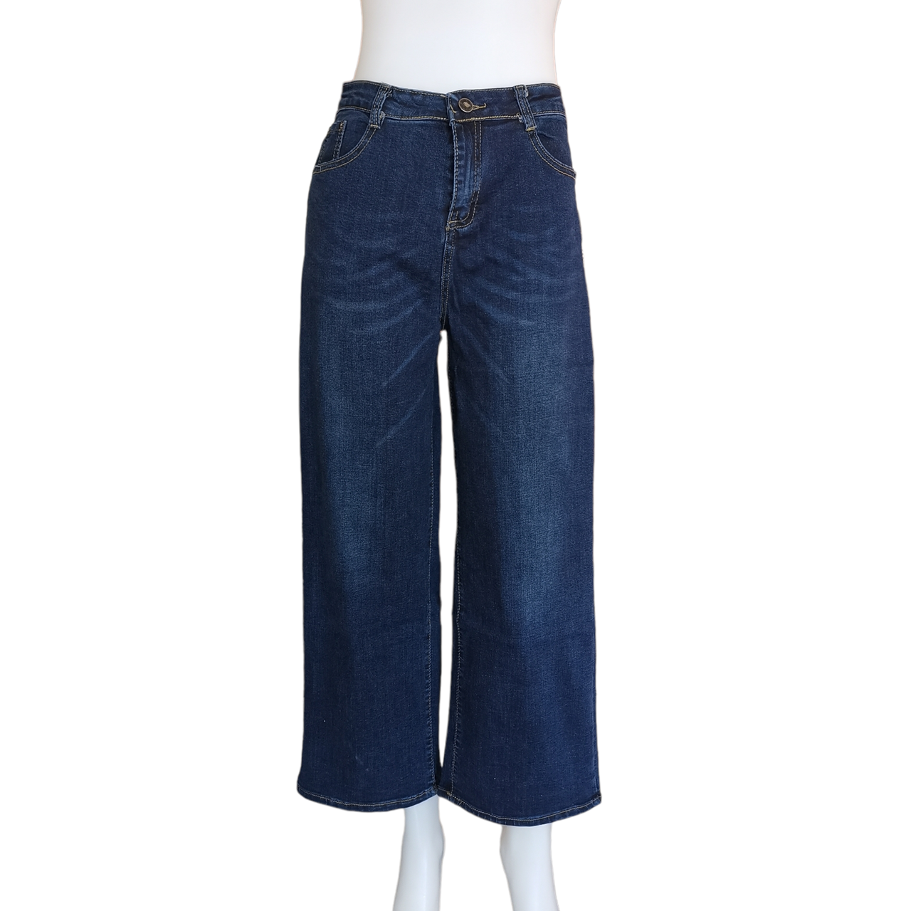 Jeans348 กางเกงยีนส์ขายาวทรงขากระบอกใหญ่เอวสูงสียีนส์เข้ม แฟชั่นนำเข้าเกรดพรีเมียม ผ้ายีนส์แท้เนื้อนุ่มน่าใส่ทรงสวยงานดี แมทช์กับอะไรก็เข้า