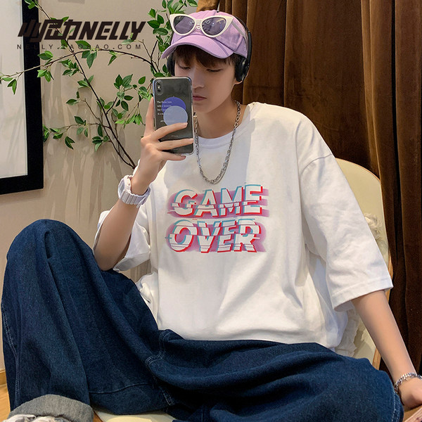 เสื้อยืดคอกลม ผู้ชาย เสื้อยืดผู้ชายเกาหลี เสื้อยืดเกาหลี แบรนด์ NELLY