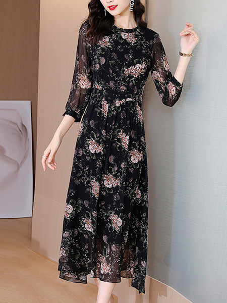 เดรสวัยผู้ใหญ่40-60ปี เดรสคุณแม่ ชุดเดรสทำงานวัยผู้ใหญ่ แบรนด์ MAMA DRESS