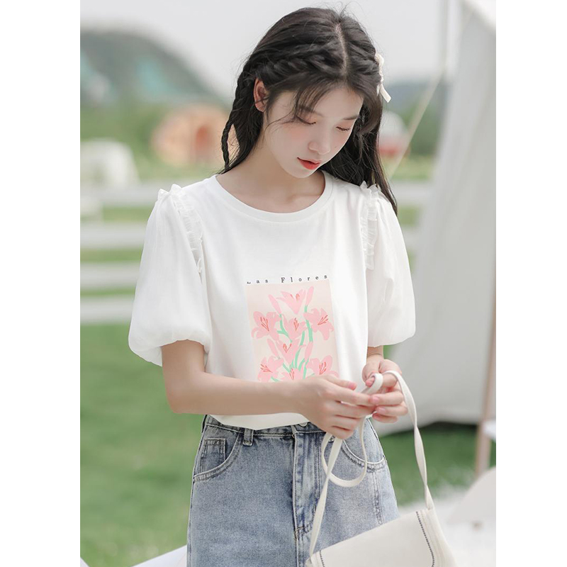 เสื้อผ้าวัยรุ่นเกาหลี เสื้อยืดวัยรุ่นผู้หญิง มีขนาด S M L XL