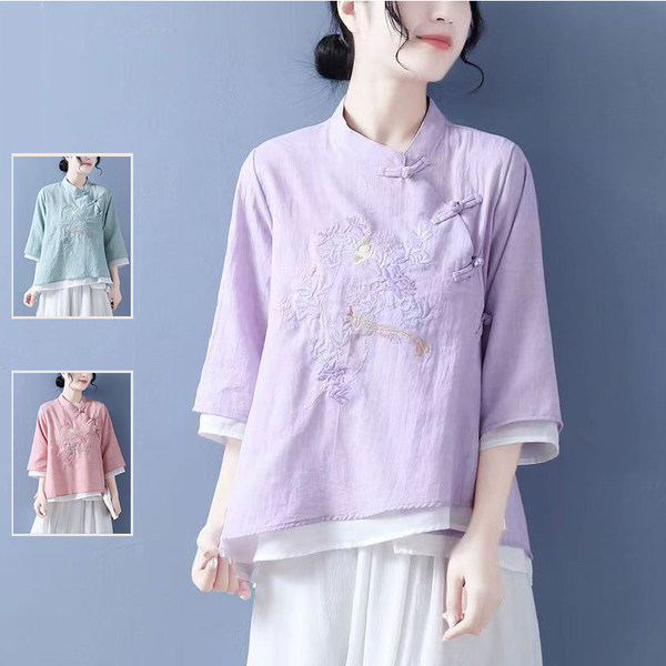 เสื้อลินิน เสื้อผ้าฝ้ายลินิน เสื้อเชิ้ตผ้าลินิน