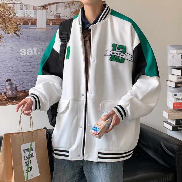 เสื้อแจ็คเก็ตเบสบอล เสื้อคลุม เสื้อแขนยาวสไตล์เกาหลี