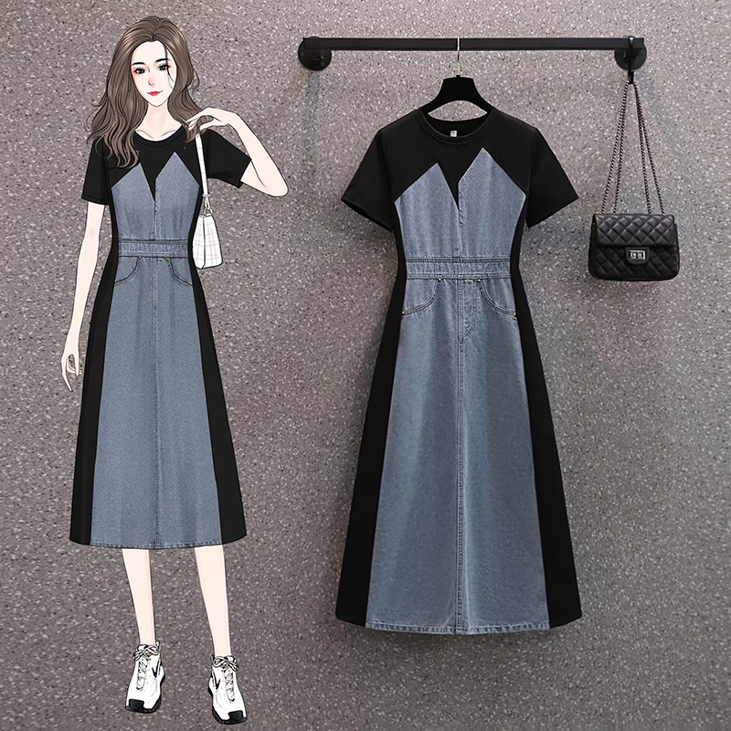 เดรสแขนสั้น มีไซส์ L-4XLอก 38-47 นิ้ว ใส่ได้ทั้งสาวหุ่นดีน่ารักจนถึงสาวอวบพลัสไซส์