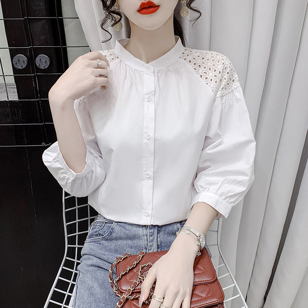 เสื้อลูกไม้ แขนสั้น