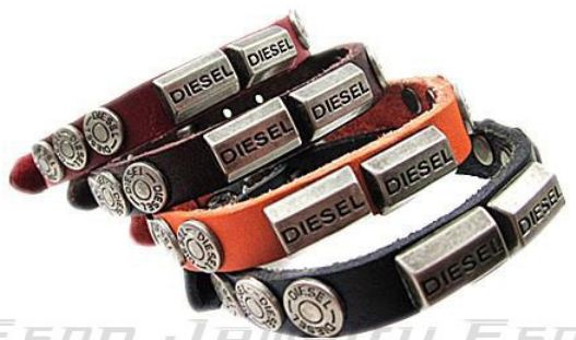 สร้อยข้อมือผู้ชาย สร้อยข้อมือ ผู้หญิง สร้อยข้อมือหนังแท้ Diesel สร้อยข้อมือ เท่ ๆ สำหรับวัยรุ่น สวยเก๋ มีสไตล์ สีส้ม น้ำตาล แดง ดำ 937958