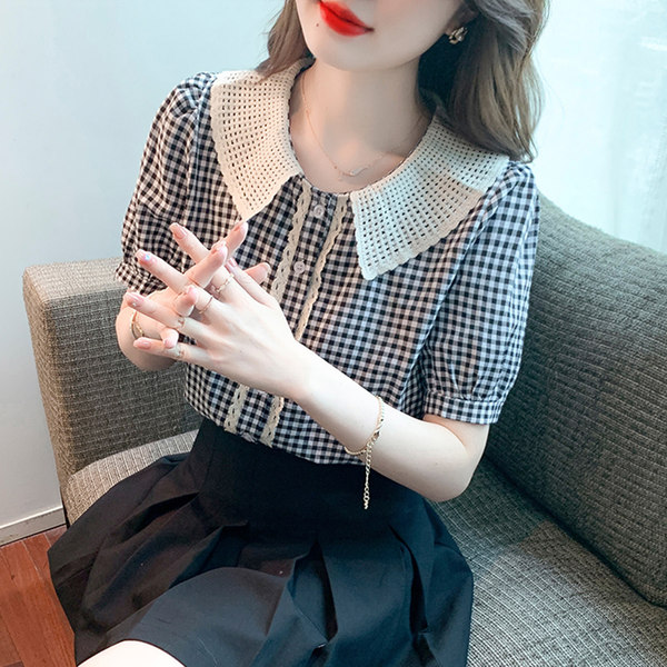 เสื้อลูกไม้ แขนสั้น