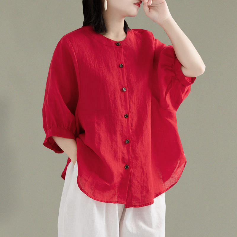 เสื้อลินิน เสื้อผ้าฝ้ายลินิน เสื้อเชิ้ตผ้าลินิน BY Zimo