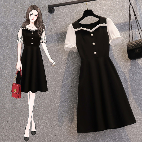 เดรสคนอ้วน เดรสสาวอวบ ชุดเดรสคนอ้วนวัยรุ่น BY PLUS SIZE Girl