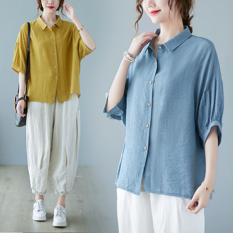เสื้อลินิน เสื้อผ้าฝ้ายลินิน เสื้อเชิ้ตผ้าลินิน