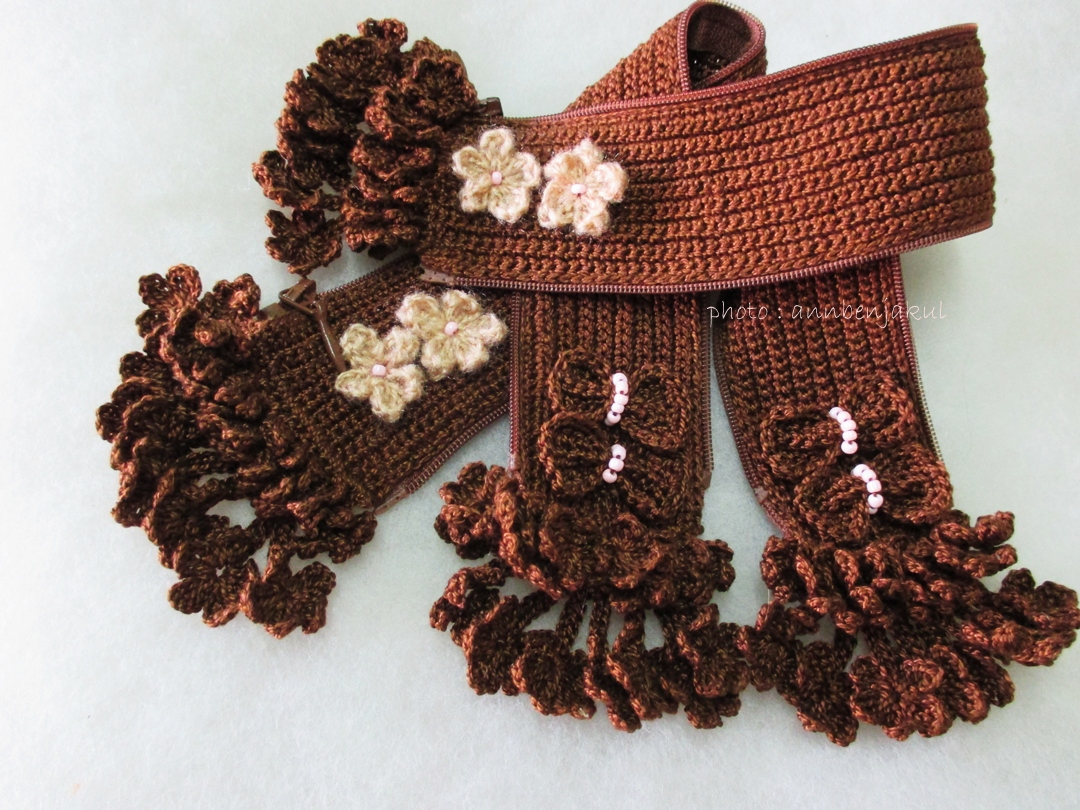 ที่หุ้มหูกระเป๋า ด้าย DMC สีน้ำตาลเข้ม 898