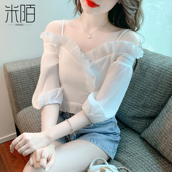 เสื้อลูกไม้ แขนสั้น