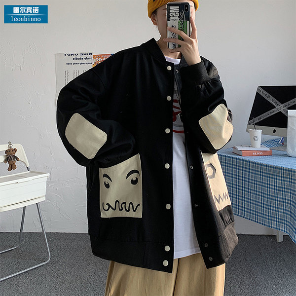 เสื้อแจ็คเก็ตเบสบอล เสื้อคลุม เสื้อแขนยาวสไตล์เกาหลี