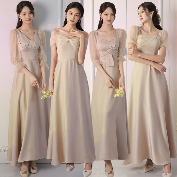 ชุดเพื่อนเจ้าสาวสีครีม ชุดเพื่อนเจ้าสาว ชุดไปงานแต่งงาน