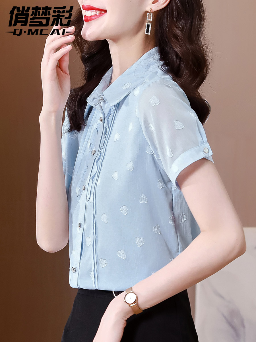 เสื้อชีฟอง เสื้อแฟชั่นสุภาพสตรีวัยผู้ใหญ่ มีไซต์ อก34นิ้ว-43นิ้ว