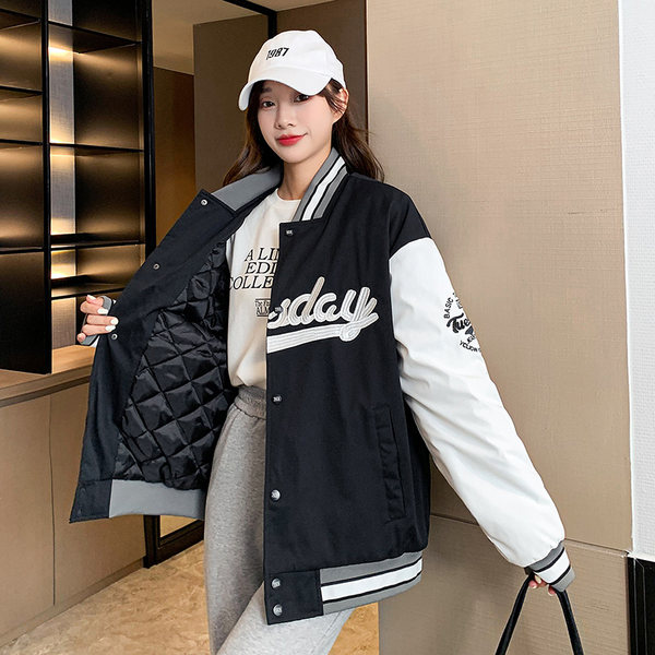 เสื้อแจ็คเก็ตเบสบอล เสื้อคลุม เสื้อแขนยาวสไตล์เกาหลี