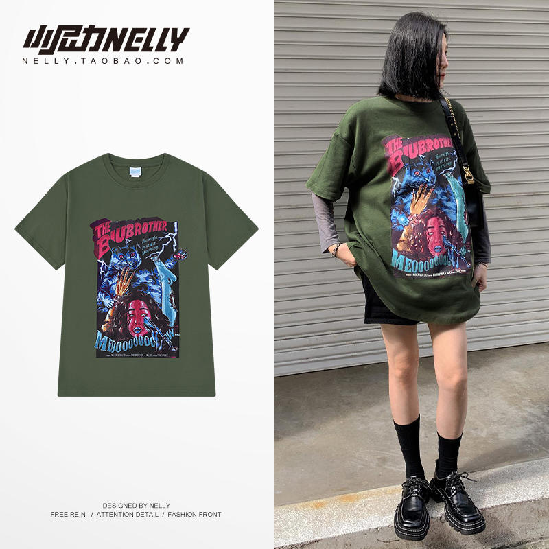 เสื้อยืดคอกลม ผู้ชาย เสื้อยืดผู้ชายเกาหลี เสื้อยืดเกาหลี แบรนด์ NELLY