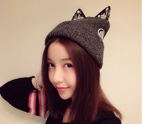 หมวกไหมพรม หูแมว ฮ๊อตมาก ดาราใส่กันเยอะ น่ารักกกกก