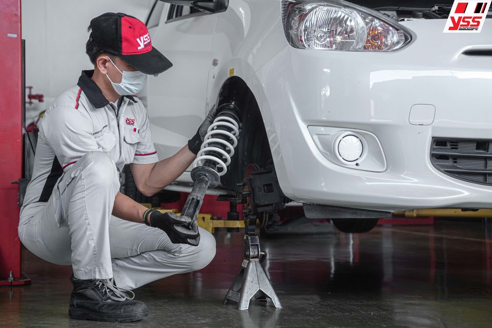 สปริงรถยนต์ YSS สูงสแตนดาร์ด mirage ปี 2012-2018