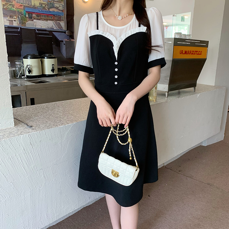 เดรสแขนสั้น มีไซส์ L-4XLอก 38-47 นิ้ว ใส่ได้ทั้งสาวหุ่นดีน่ารักจนถึงสาวอวบพลัสไซส์