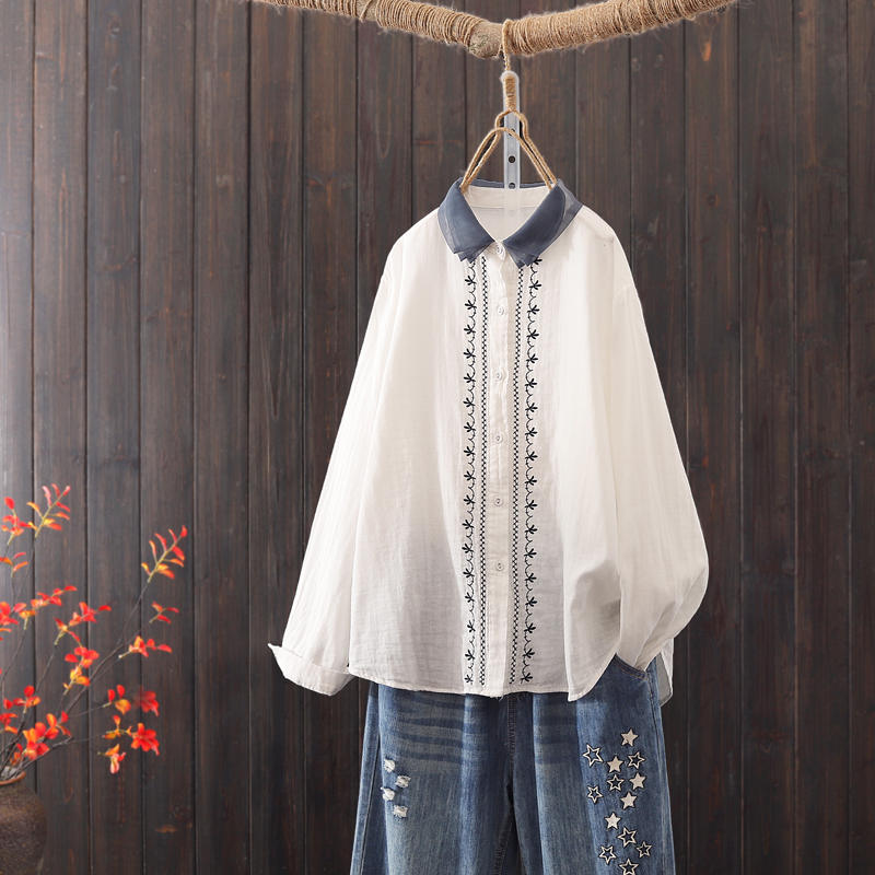 แบบเสื้อสวยๆ เสื้อผ้าฝ้ายลินิน เสื้อเชิ้ตผ้าลินิน
