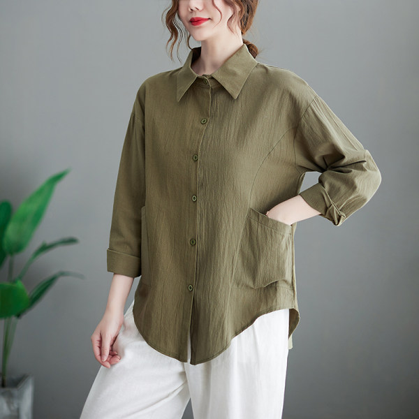 เสื้อลินิน แบบเสื้อสวยๆ เสื้อผ้าฝ้ายลินิน เสื้อเชิ้ตผ้าลินิน BY LININ