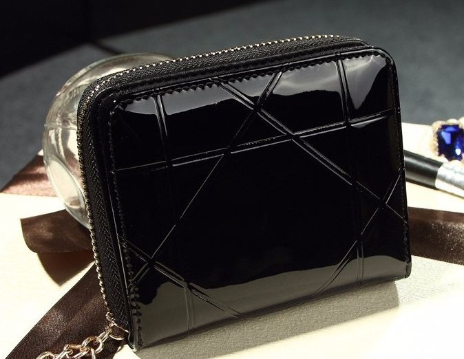 กระเป๋าสตางค์ผู้หญิง ใบสั้น หนังแก้ว หนังเงา สวยหรู กระเป๋าสตางค์ ใบสั้น ซิปรอบ กันเงินหล่น ใส่บัตรได้เยอะ มีช่องแยก ใส่เหรียญ 342479