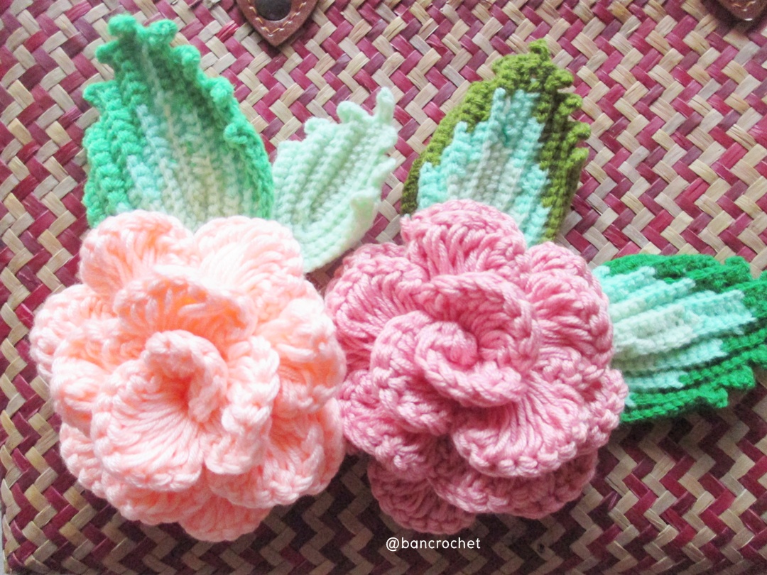 bancrochet กระเป๋ากระจูดสาน ประดับดอกไม้ ขนาด 10*14*5*15 นิ้ว basket weave bags ธรรมชาติ 10*14*5*15 นิ้ว