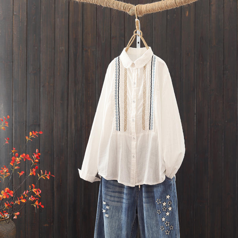 แบบเสื้อสวยๆ เสื้อผ้าฝ้ายลินิน เสื้อเชิ้ตผ้าลินิน