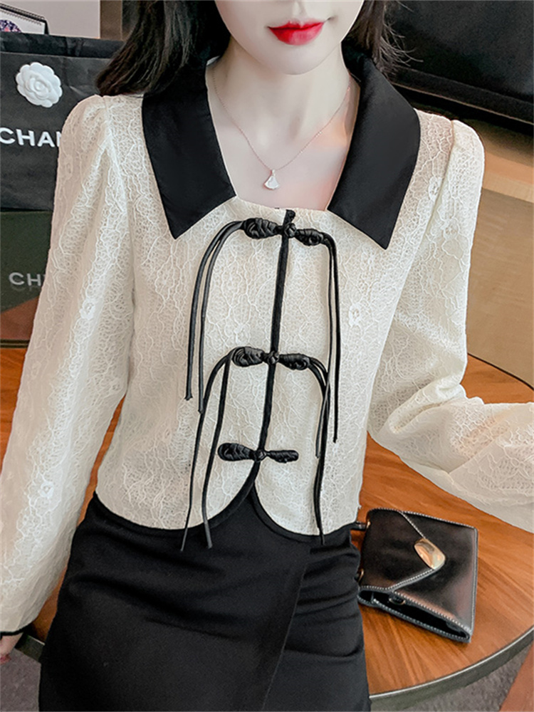 เสื้อลูกไม้ เสื้อเชิ้ตแขนยาว