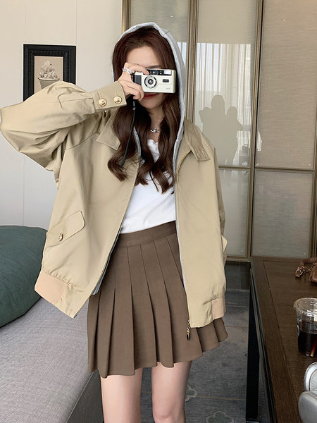 เสื้อโค้ท เสื้อโค้ทกันหนาว เสื้อโค้ทใส่เที่ยวต่างประเทศ ยี่ห้อ: Qianziqian