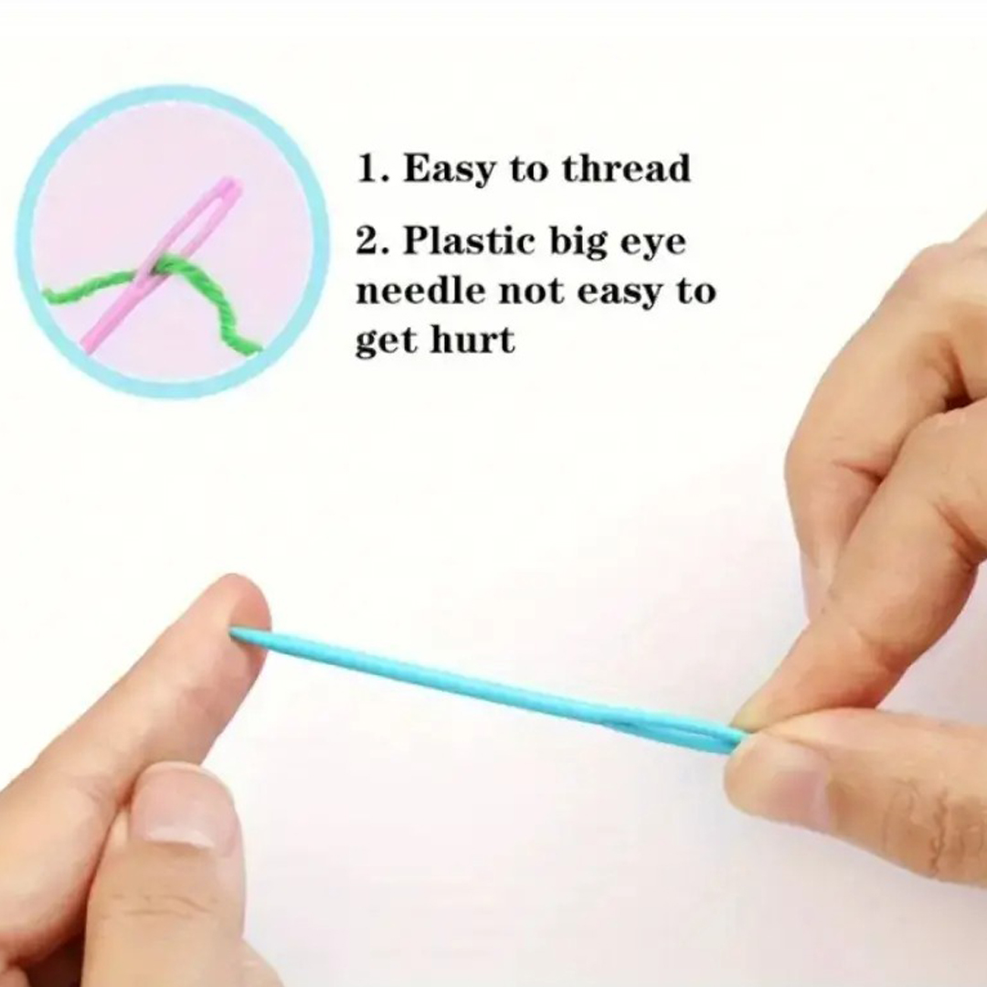 เข็มเย็บไหมพรมพลาสติก (แพ็ค 6 ชิ้น)