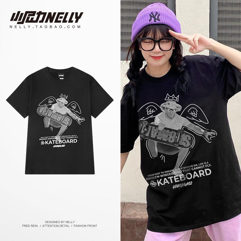เสื้อยืดคอกลม ผู้ชาย เสื้อยืดผู้ชายเกาหลี เสื้อยืดเกาหลี แบรนด์ NELLY