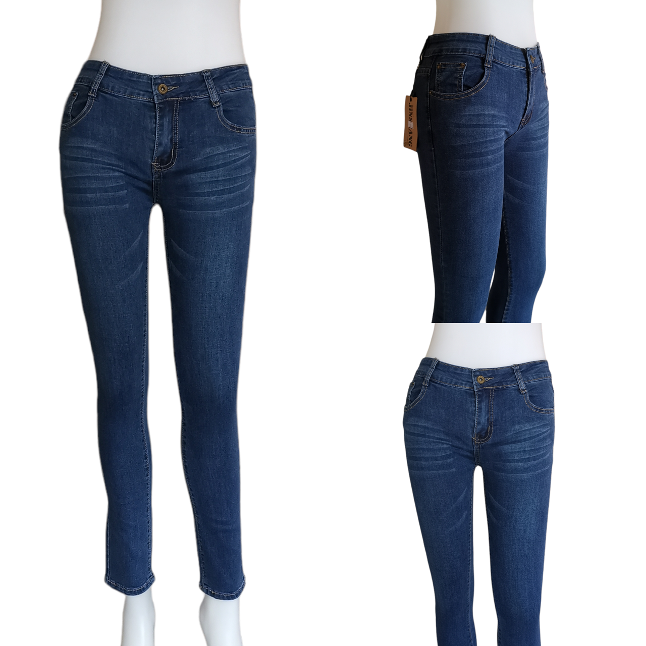 👖 Jeans156 กางเกงยีนส์ขายาวทรงเดฟสีบลูยีนส์ ผ้ายีนส์แท้ยืดนิ่ม ใส่สบายเรียบหรู เสริมลุคดูแพงแบบมินิมอลในทุกวัน