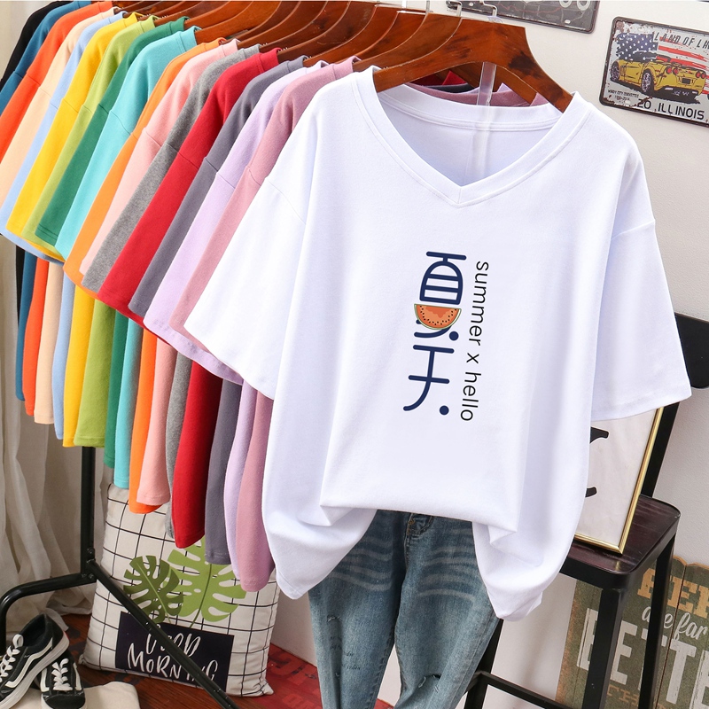 เสื้อยืดคอตตอน สกรีนลายน่ารัก มีหลากหลายสี ส่งฟรีทั่วไทย BY JIMIAO