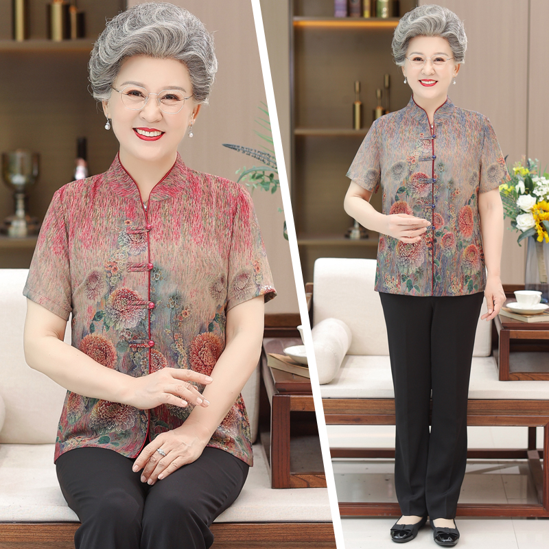 เสื้อคุณยาย เสื้อผู้วัยอายุ60-70ปี มีขนาด L-4XL(อกประมาณ35-45นิ้ว)