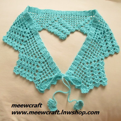 ปกเสื้อโครเชต์ รหัส 05-072 ขนาด3.5"x25.5"