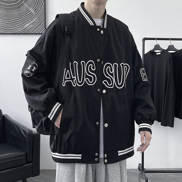 เสื้อแจ็คเก็ตเบสบอล เสื้อคลุม เสื้อแขนยาวสไตล์เกาหลี